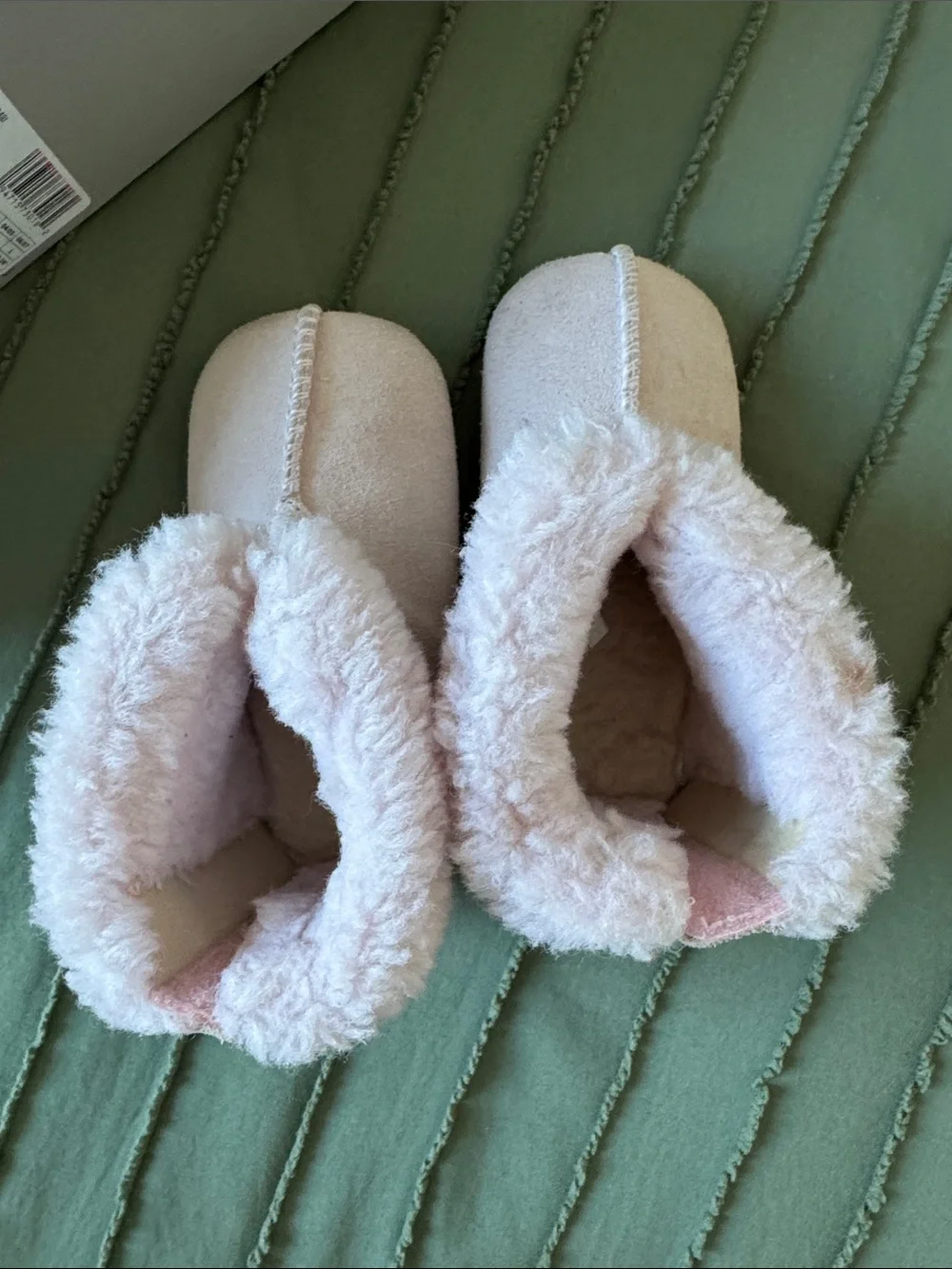 UGG Pink Shearling-Trim Cozy Bootie Slippers